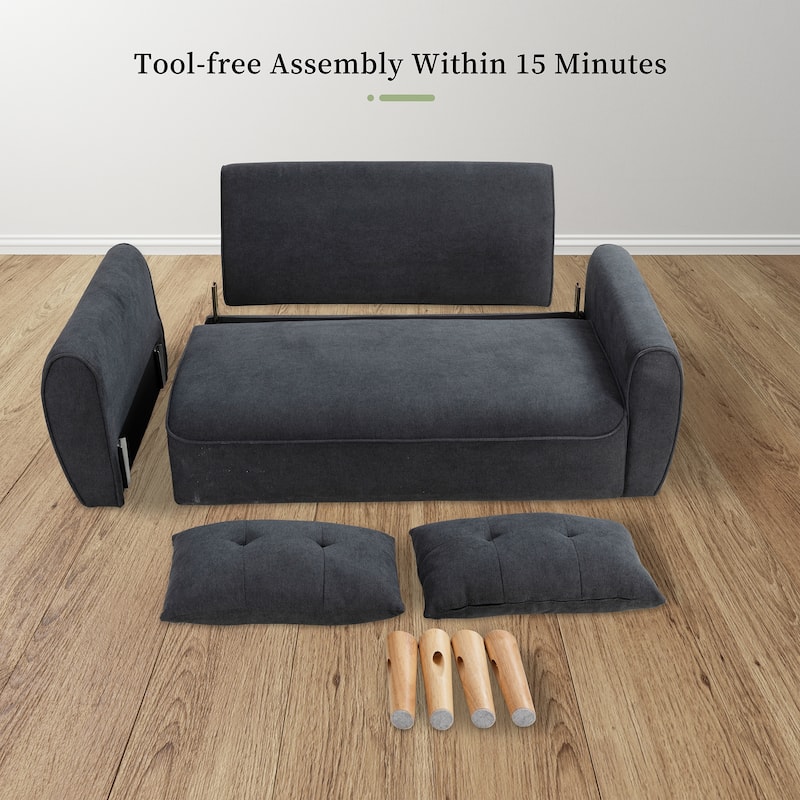 Futzca 47" Small Modern Loveseat Sofa