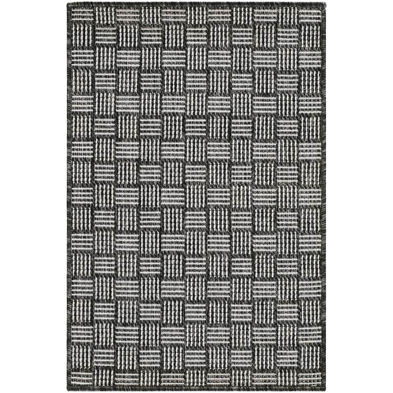 Galey Alix x Livabliss Westport Indoor/Outdoor Area Rug - Black/White - 2'7" x 7'3"