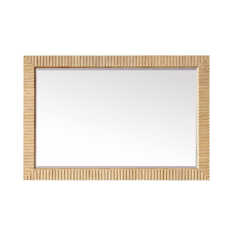 Osaka Rectangular Wood Framed Wall Bathroom Art Mirror