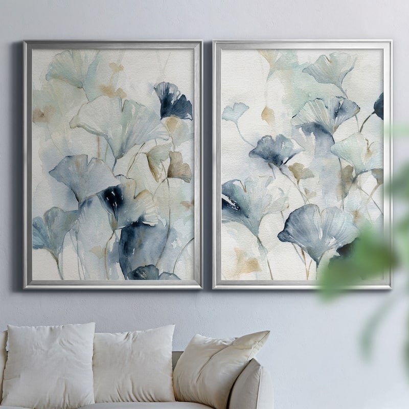 Indigo Ginkgo I Premium Framed Print - Ready to Hang - Multi-Color