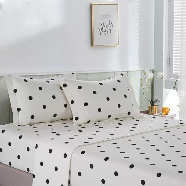 slide 2 of 2, Clark Polka Dot 100% Cotton Sheet Set with Pillow cases