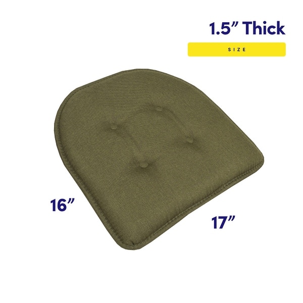 U-Shaped Memory Foam Chair Pad Pairs (Assorted Colors) - 16"x17"