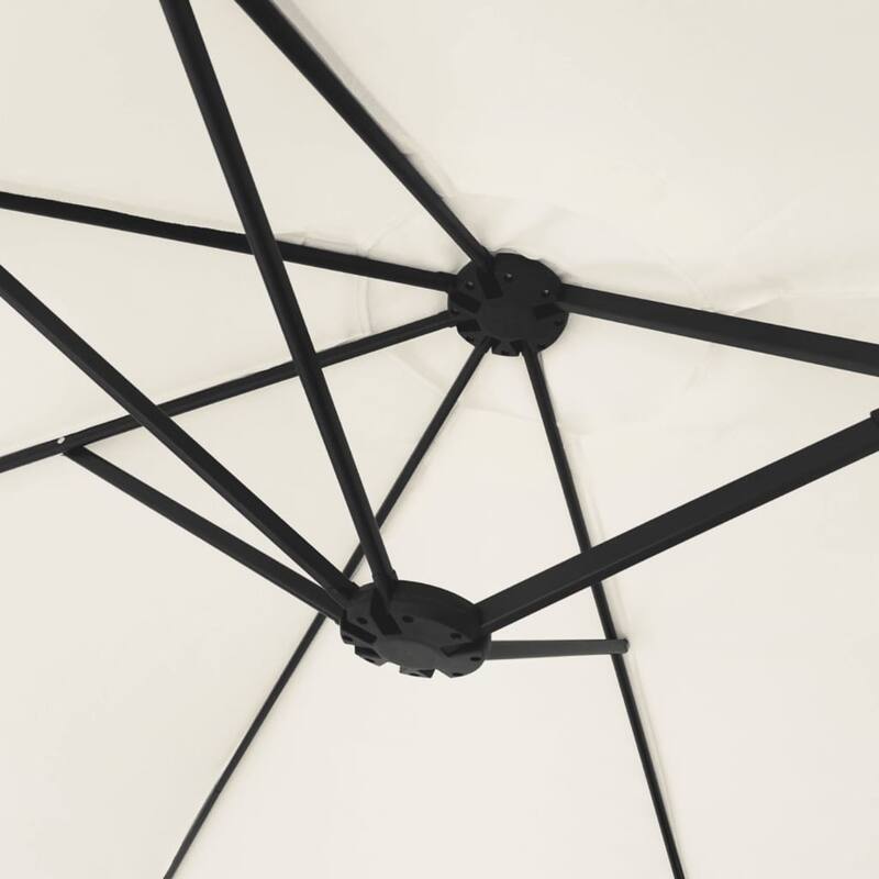 Double-Head Garden Umbrella with LED Lights - 176.8 x 176.8 x 96.5 in