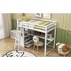 preview thumbnail 4 of 6, White Twin Loft Bed with Desk, Shelves & Drawers