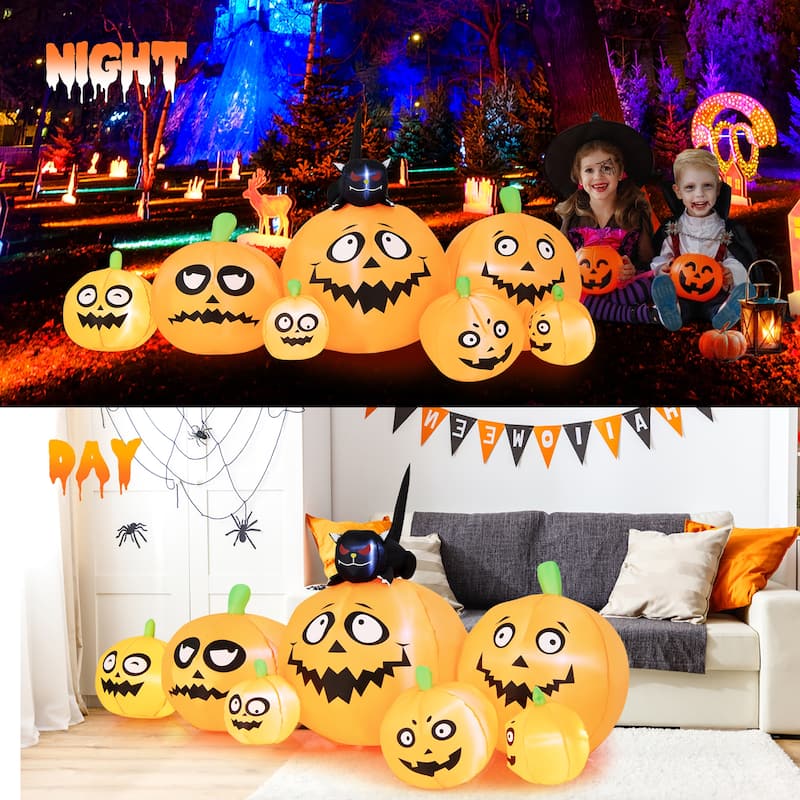 Costway 8FT Long Halloween Inflatable Pumpkins Self Inflating - See Details