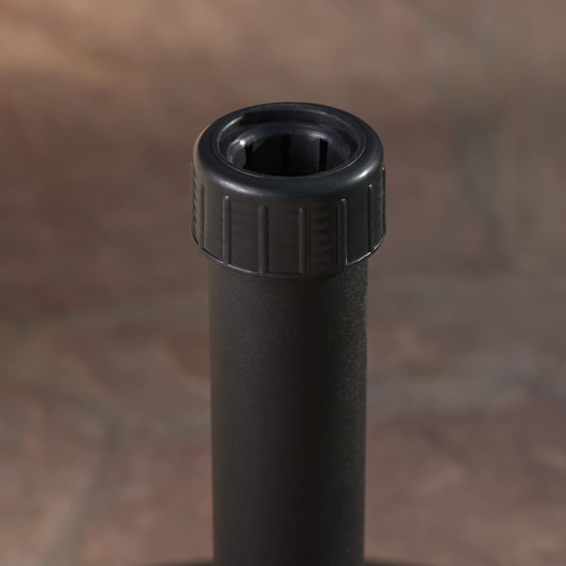 Round Concrete Umbrella Base with Iron Pole - 66 lbs Capacity, Fits Up to 10ft Umbrellas