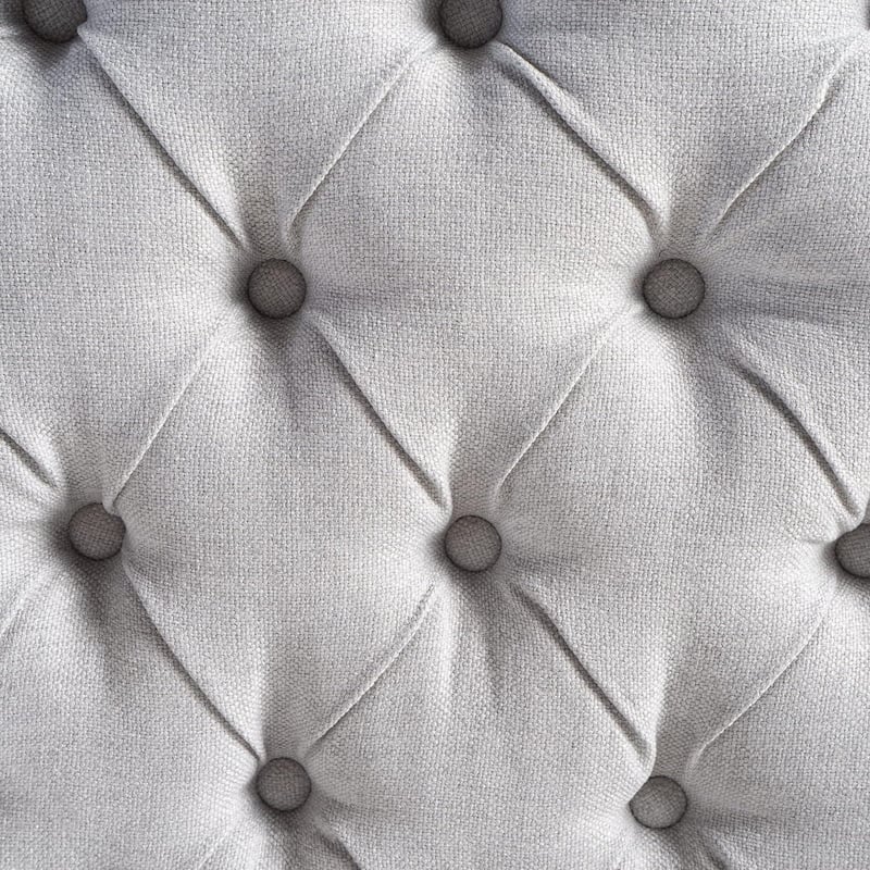 Queen Size Bed Frame Upholstered Platform Bed with Button Tufted Headboard, Modern Fabric Bed Frame with Slats Support