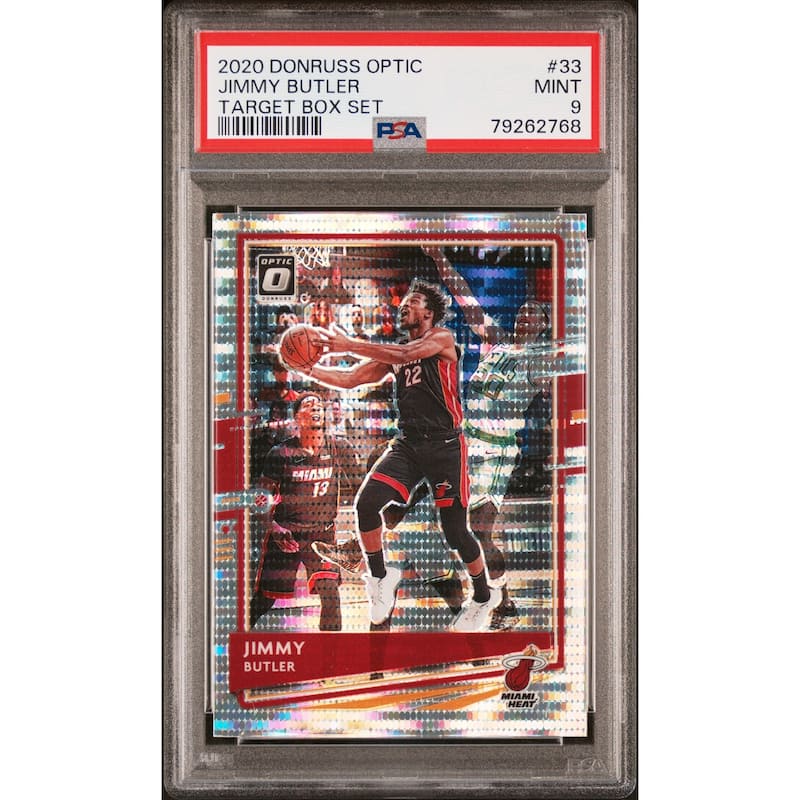 Jimmy Butler 2020 Panini Donruss Optic Target Box Set Card #33 Graded PSA 9 - 8'6" x 11'6"
