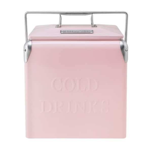 slide 4 of 28, Permasteel 14 Qt. Portable Picnic Cooler, Black/White/Pink Pink