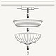 preview thumbnail 11 of 9, Frosted Glass Ceiling Light Cover 12 Inch Diameter - 12 Inches x 3.5 Inches