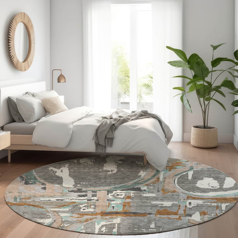 Machine Washable Indoor/ Outdoor Chantille Contemporary Rug