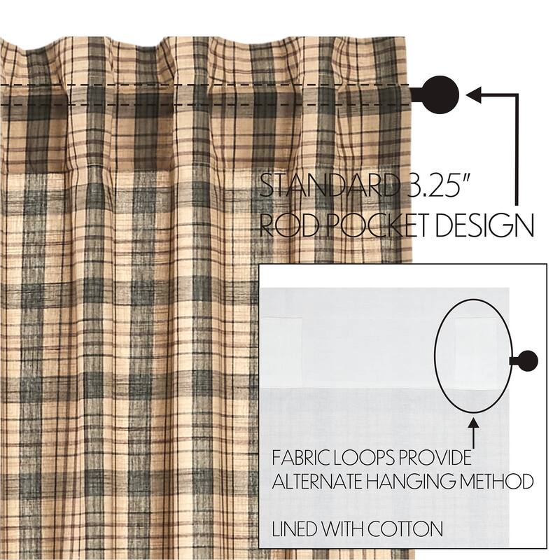 Cider Mill Plaid Swag Set of 2 36x36x16