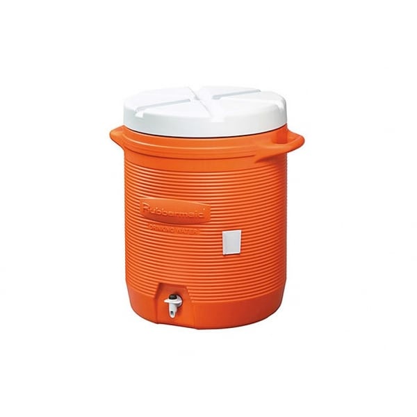 Rubbermaid 1610 Water Cooler with Drip Resistant Spigot Orange 10 Gallon