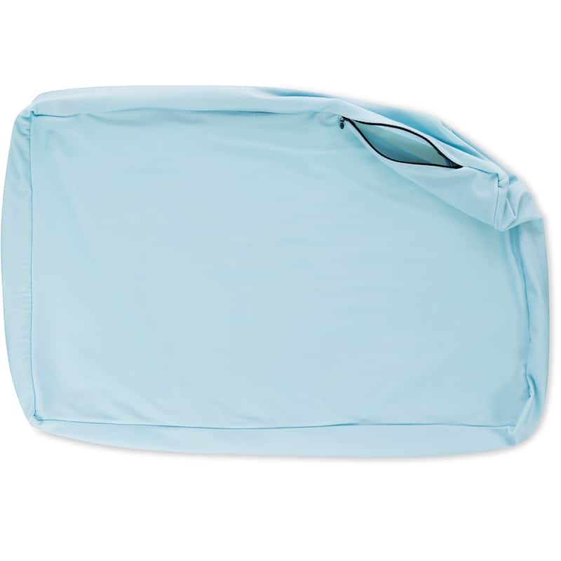 Premium Microbead Pillow, Anti-Aging, Silk like Cover, Sweet Baby Blue - ~ Cover, Sweet Baby Blue - Large