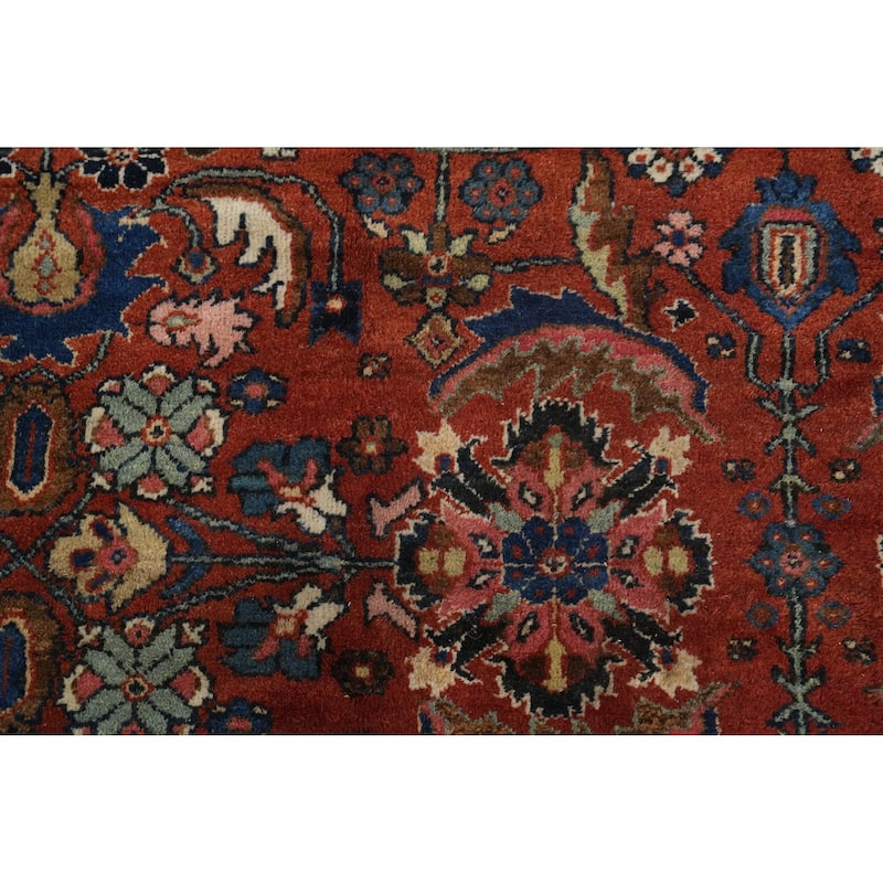 Hand Knotted Oriental 100% Wool Carpet Traditional Floral Oranges & Rust Sultanabad Area Rug - 16' 2'' X 12' 6''