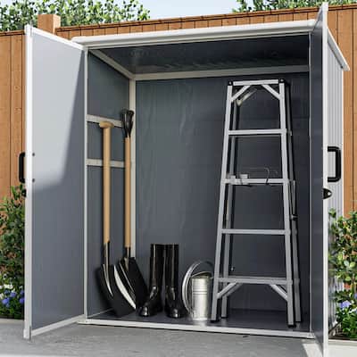 Installed 5 ft. W x 3 ft. D Plastic Shed with Lockable Doors (15 sq. ft.)
