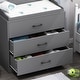 preview thumbnail 10 of 12, Kerrogee 3-Drawer Dresser with Changing Table - Grey/White/Black