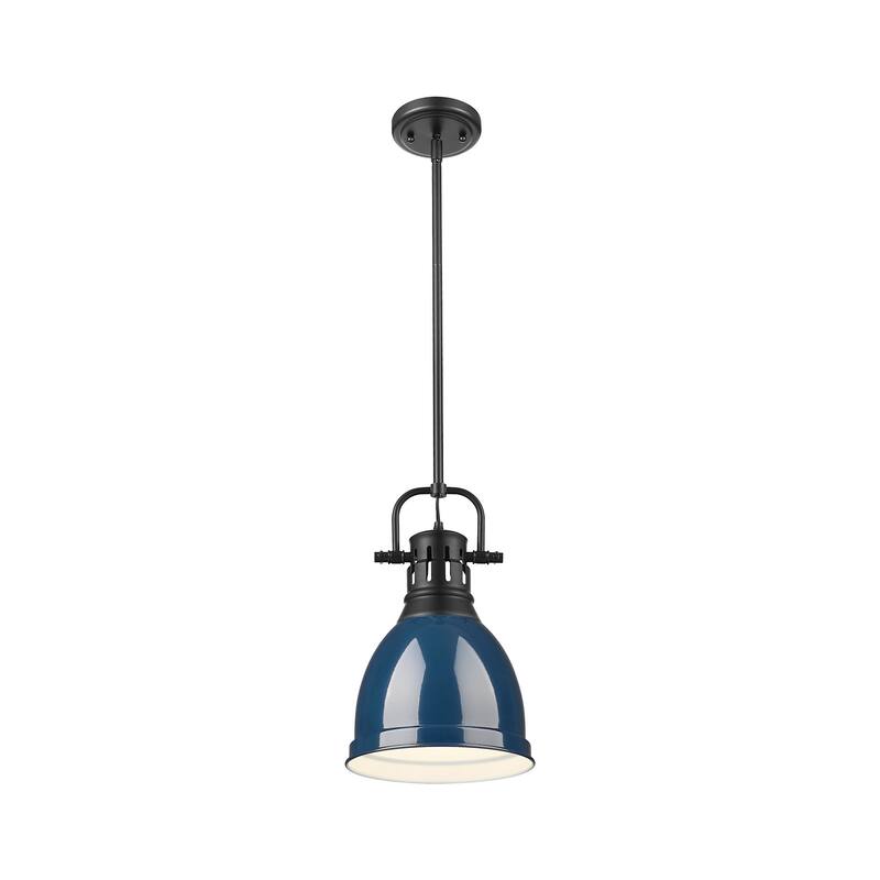 Golden Lighting 3604-S BLK Duncan 9" Wide Mini Pendant