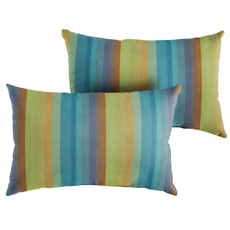 Sunbrella Astoria Lagoon Indoor/Outdoor Knife Edge Pillow (Set of 2)