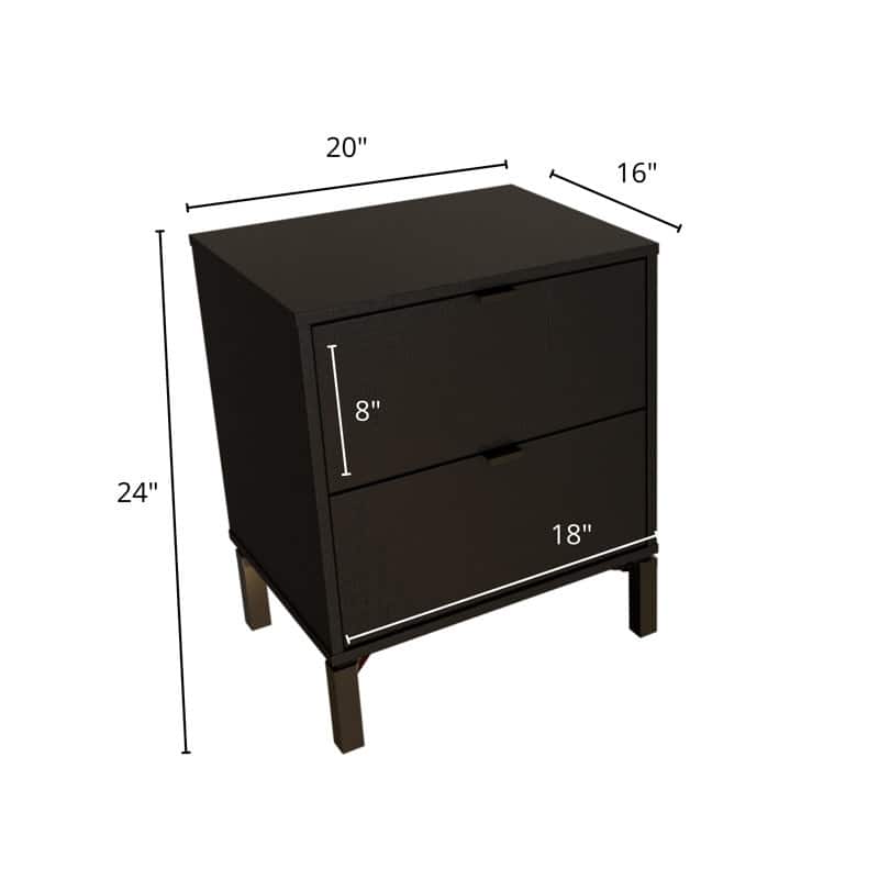 Minimalist 2-Drawer Nightstand