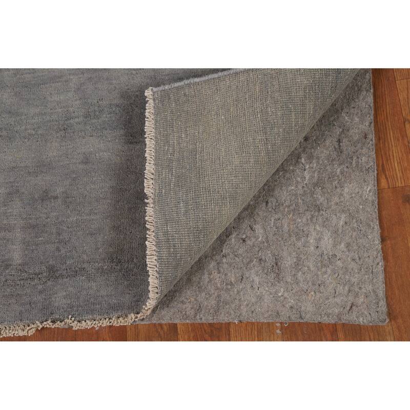 Modern Gray Gabbeh Oriental Foyer Rug Handmade Wool Carpet - 3'3"x 4'6"