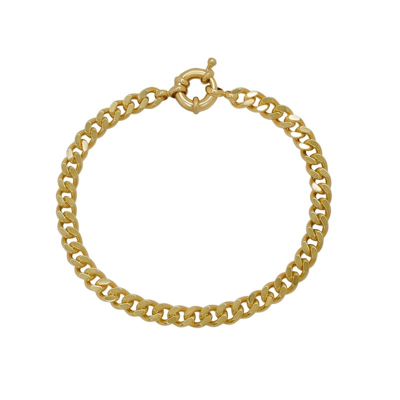 Victoria Townsend Yellow Gold Curb Link Bracelet - 7.5 Inch - Yellow