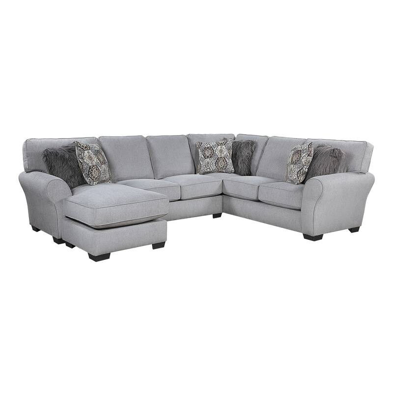 Tetbury Chenille 2-Piece Sectional with Reversible Chaise - Gray