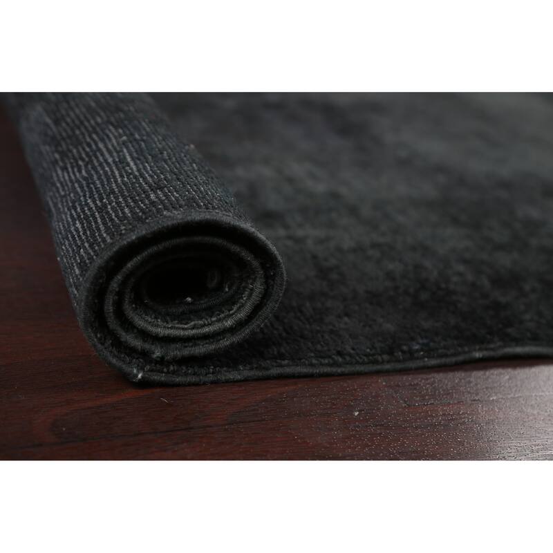 Hand Knotted Oriental 100% Wool Carpet Tribal Contemporary Black Gabbeh (kashkoli) Area Rug - 6' 0'' X 3' 11''