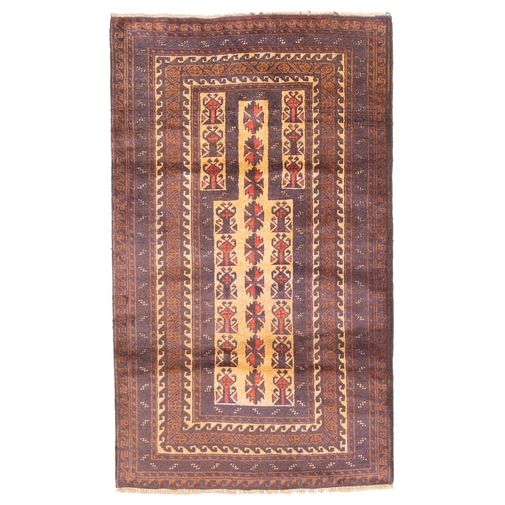 ECARPETGALLERY Hand-knotted Teimani Tan Wool Rug - 2'10 x 4'8