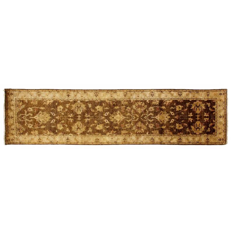 Exquisite Rugs Ziegler Beige / Ivory New Zealand Wool Runner Rug (2'6 x 8' Runner). - 2'6 x 8'