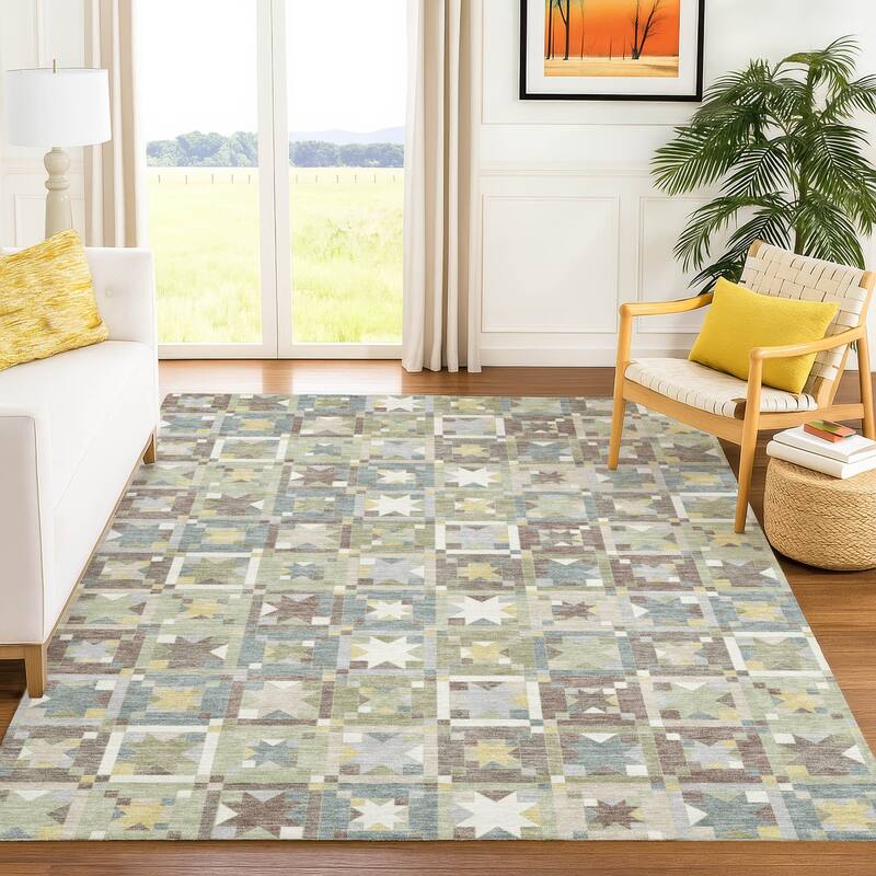 Machine Washable Indoor/ Outdoor Global Goddard Chantille Rug