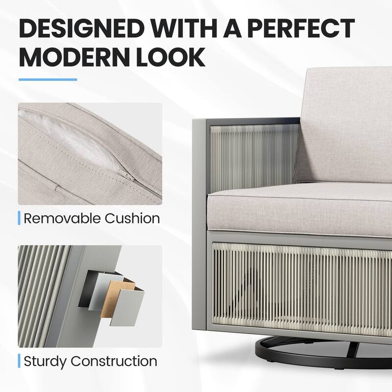 Outdoor Swivel Gliders Chair Rattan Rocking Chair