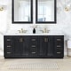preview thumbnail 107 of 196, Altair Gazsi Bathroom Vanity with Composite Stone Countertop without Mirror 84 in - Black Oak + Brushed Gold