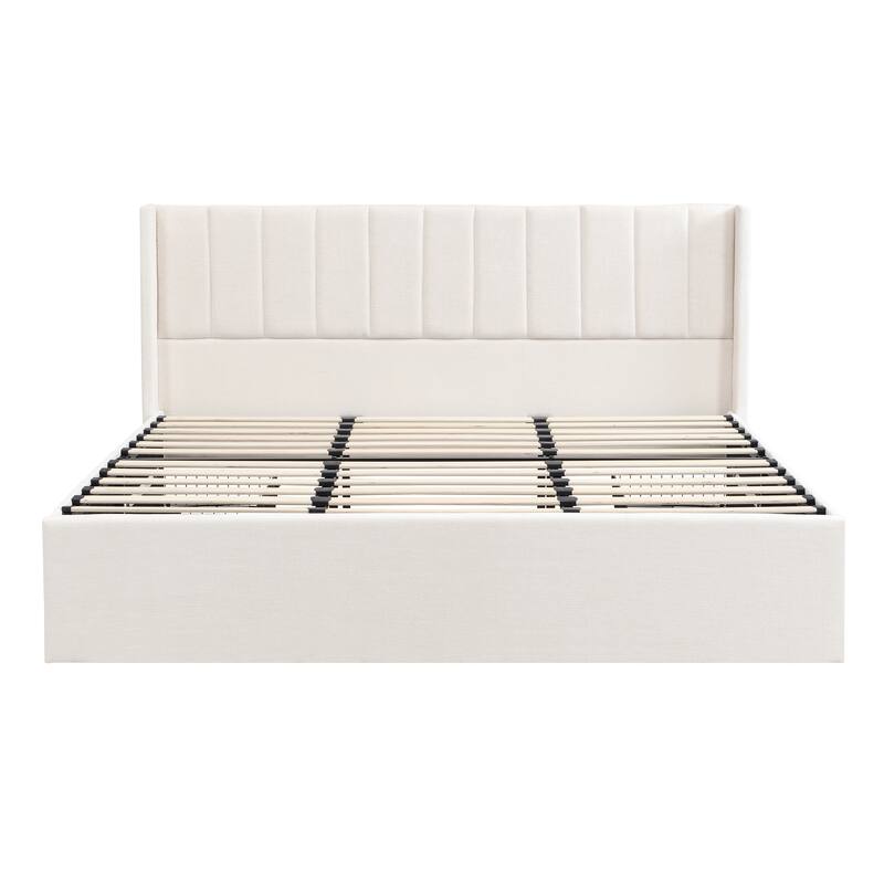 Christopher Knight Home - Modern Upholstered Storage Bed with Drawers and Vertical Headboard
