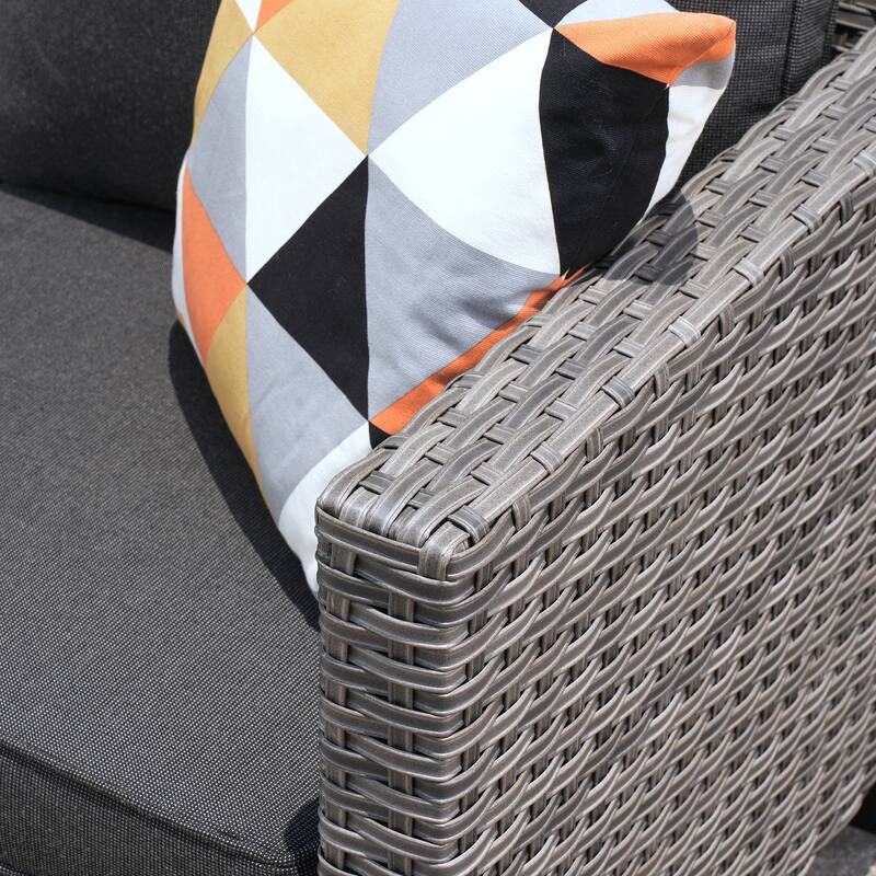 OVIOS 7-piece Patio Outdoor Wicker Conversation Set