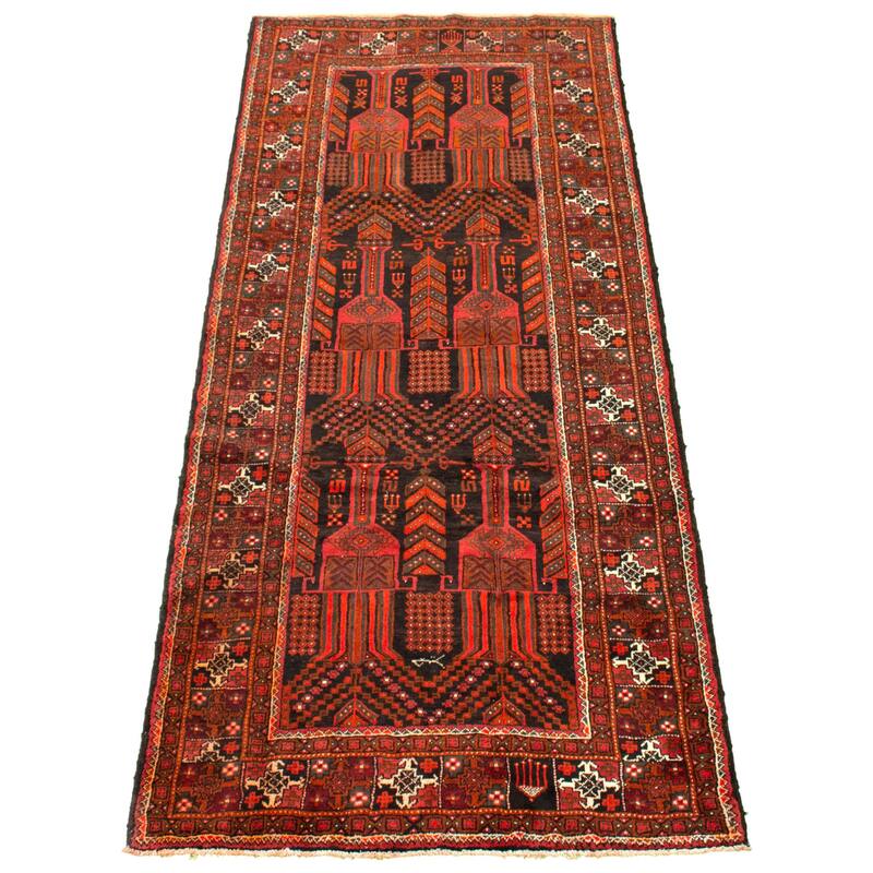 Hand-knotted Authentic Turkish Copper Wool Rug - 4'1" x 9'8"/4'1 x 9'8