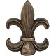 preview thumbnail 3 of 3, Set of 2 Fleur de Lis Lamp Finials, 2 3/8-inch Tall
