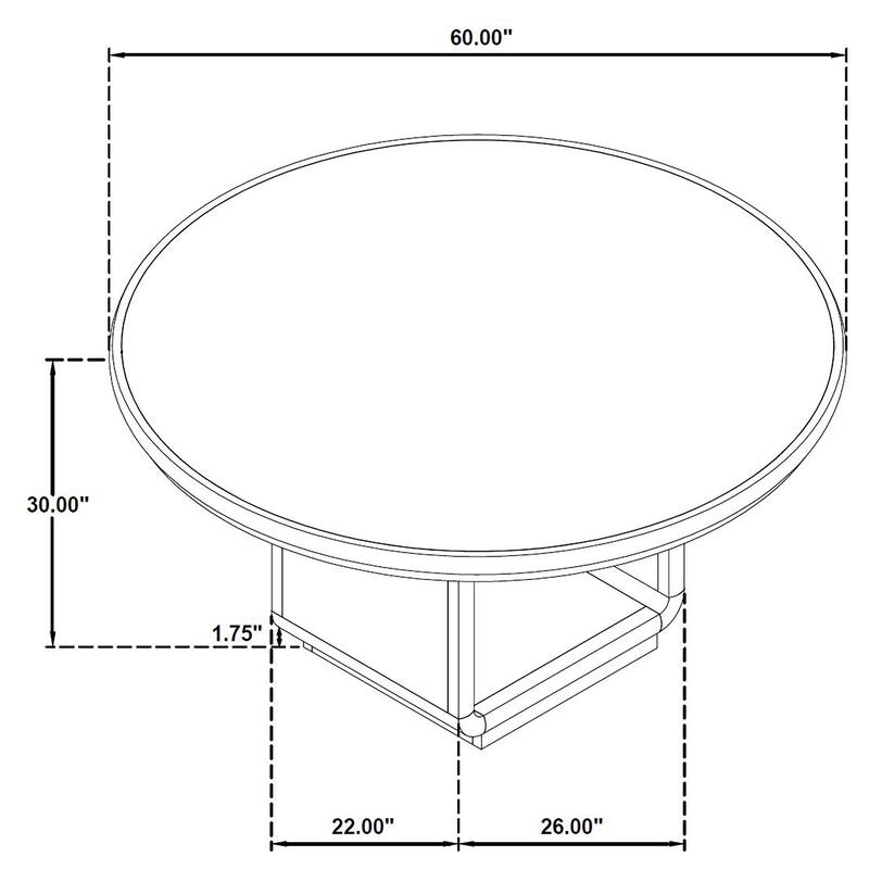 Leandro Round Dining Table Set Burnished Black