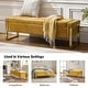 preview thumbnail 51 of 53, Alina Modern Upholstered Flip Top Storage Bench with Metal Legs by HULALA HOME