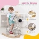 preview thumbnail 4 of 8, Cute Zebra Rocking Horse for Toddlers with Realistic Sounds, Safe Base, and Plush Fabric for Ages 2-4