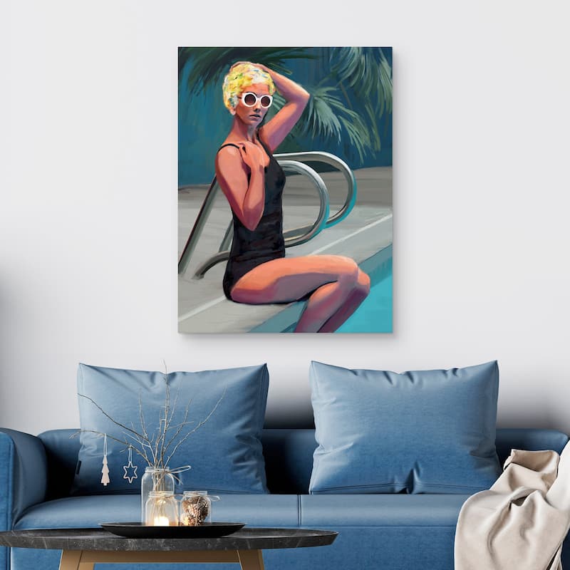 Retro Beach Girls I by Studio Arts Canvas Art Print