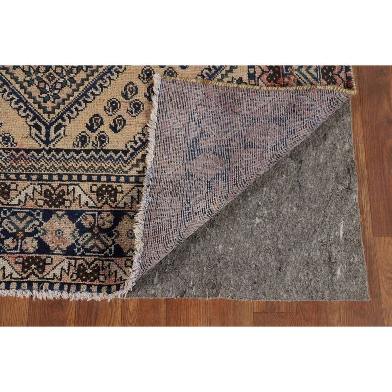 Distressed Bakhtiari Vintage Persian Area Rug Hand-Knotted Wool Carpet - 7'0" x 9'8"