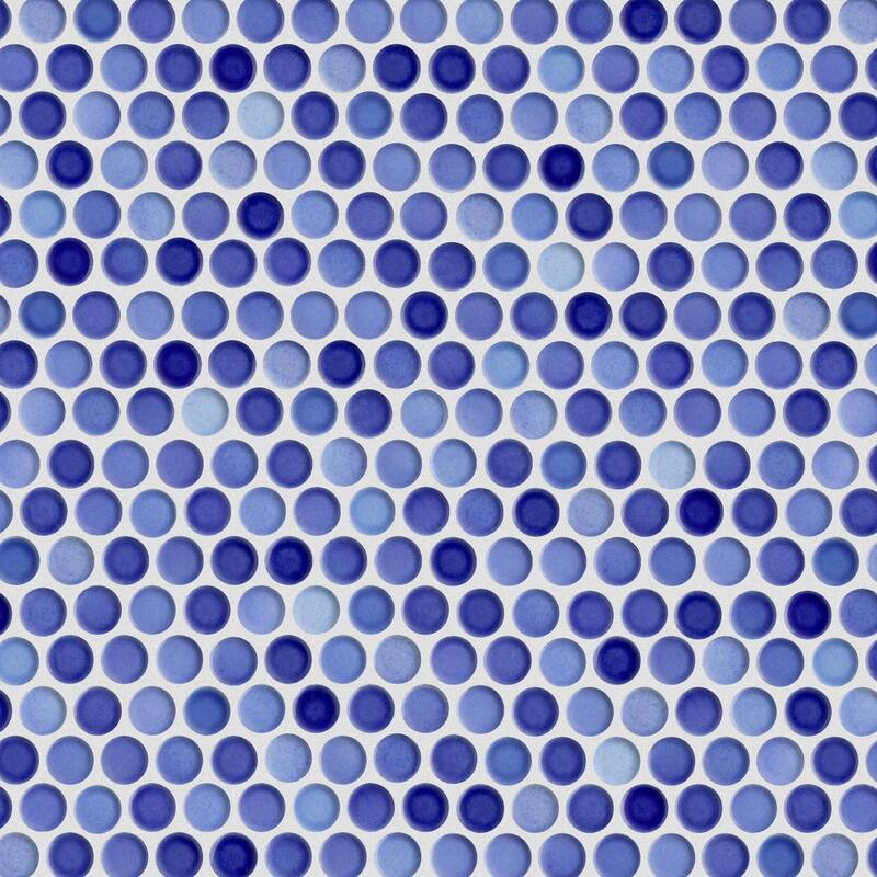 Merola Tile Hudson Penny Round Niagara 11-7/8" x 12-5/8" Porcelain Mosaic Floor and Wall Tile