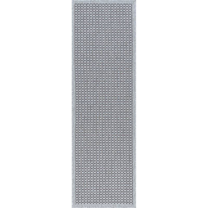 Dennis Coastal Windowpane Indoor/Outdoor Area Rug