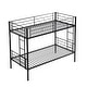 preview thumbnail 18 of 16, Modern Twin Over Twin Convertible Bunk Bed with Safety Guardrails and 2 Ladders