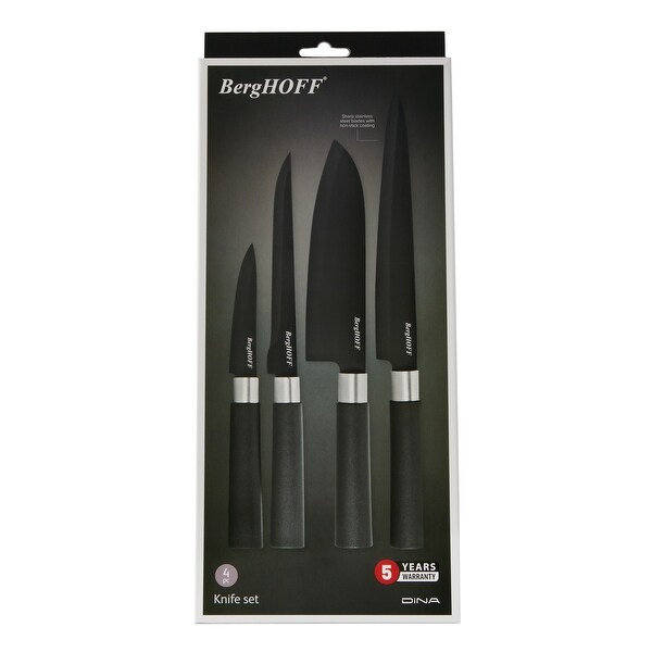 BergHOFF DiNA Prime 4Pc Stainless Steel Knife Set with Ceramic