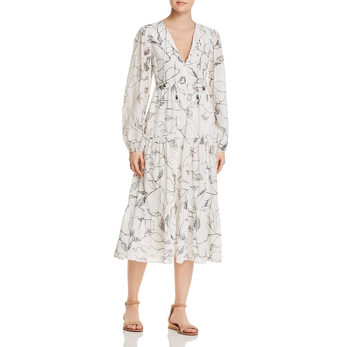 Shop Elizabeth And James Womens Gwendolyn Midi Dress Casual Tiered