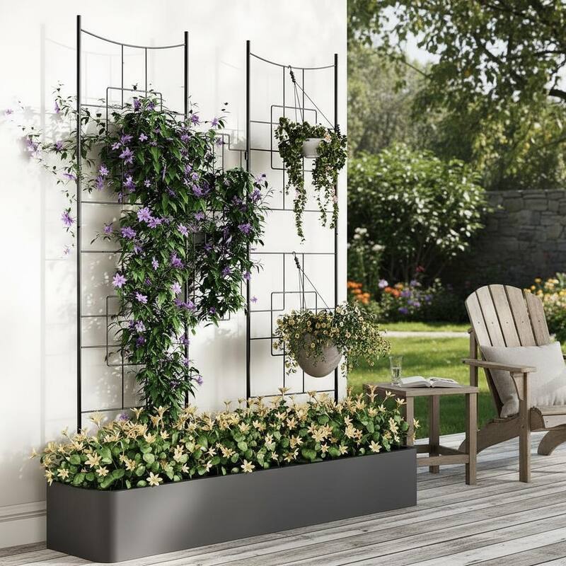 5.5ft Tall Metal Trellis, Privacy Screen