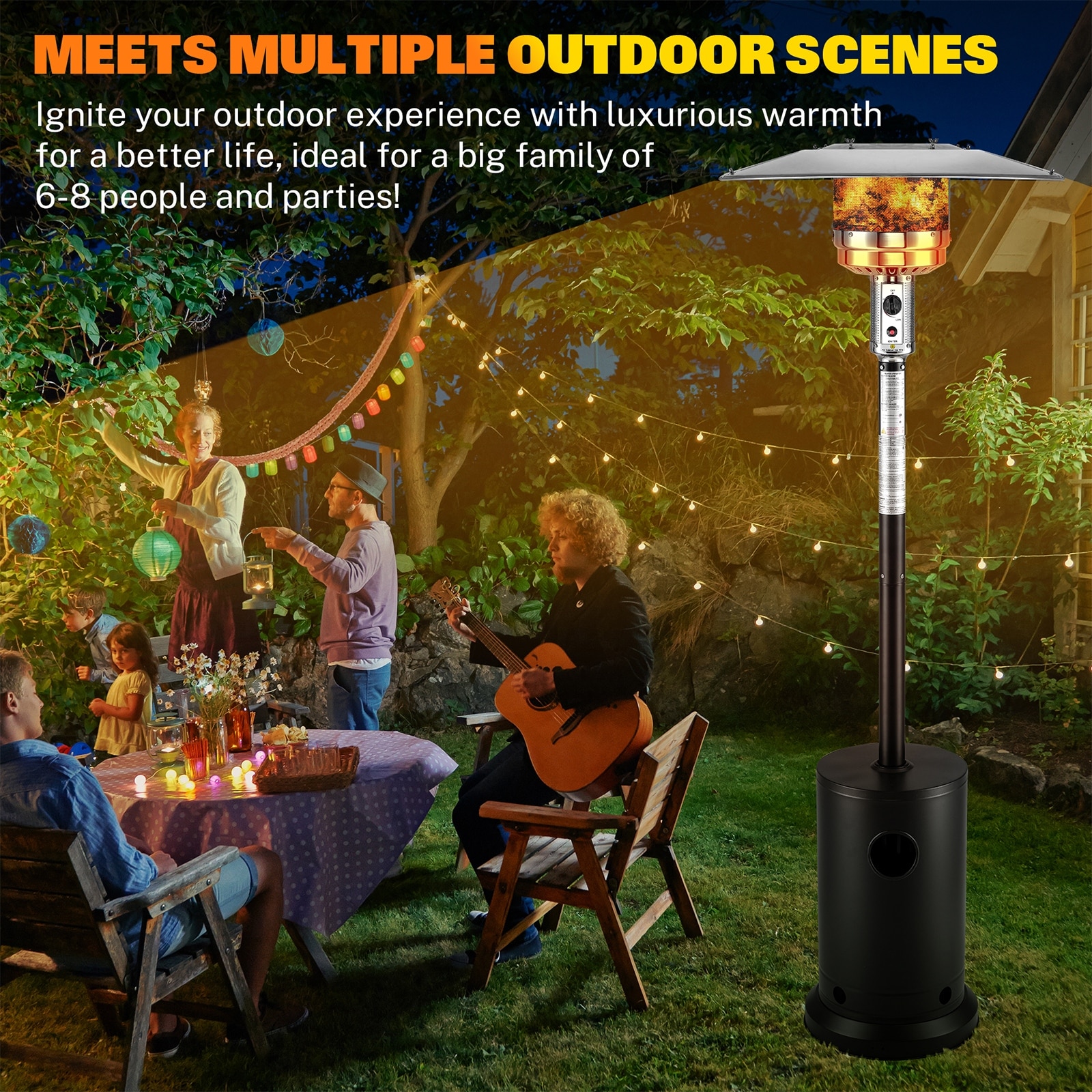 Outdoor Fireplaces Fiammetta Stainless Steel Outdoor Patio Heater