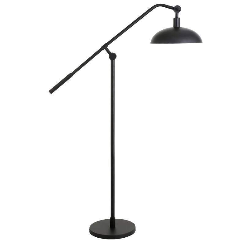 Devon Boom Arm Floor Lamp with Metal Shade